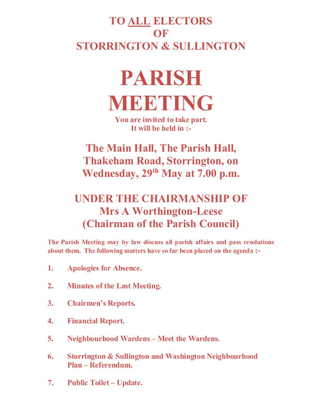 Annual Parish Meeting 2019