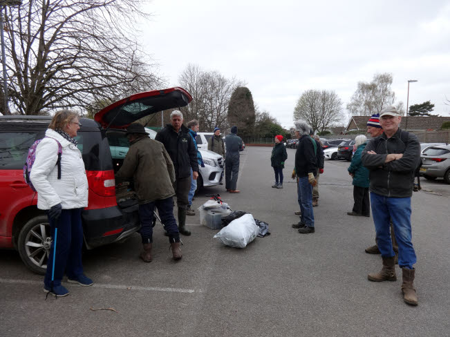 Storrington Conservation Volunteers in car park