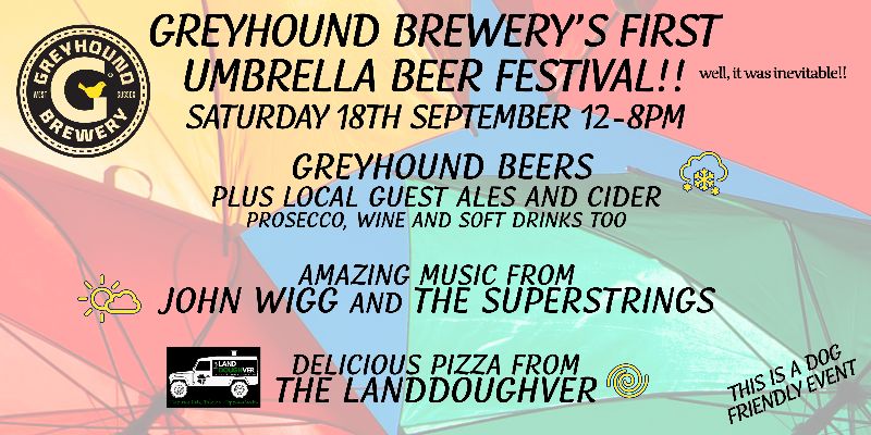 Greyhound Brewery Umbrella Festival itinerary