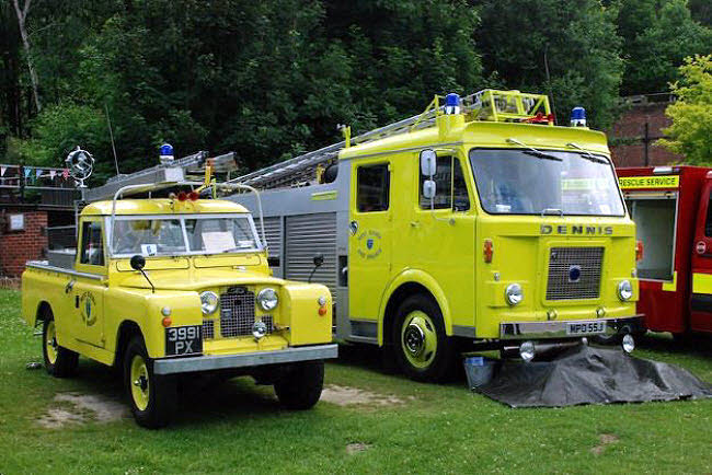 Dennis Emergency Vehicles at Amberley Museum Fathers Day Event