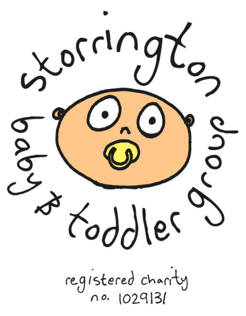 funny face on poster for Storrington baby and toddler group