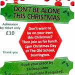 Poster for Christmas Lunch at Storrington Old School