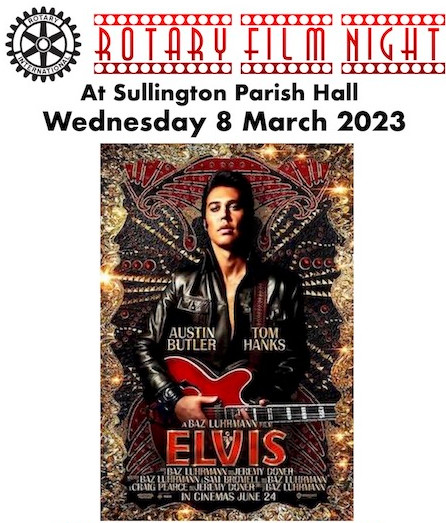 Poster for Elvis Film at the Film night Sullington Parish Hall