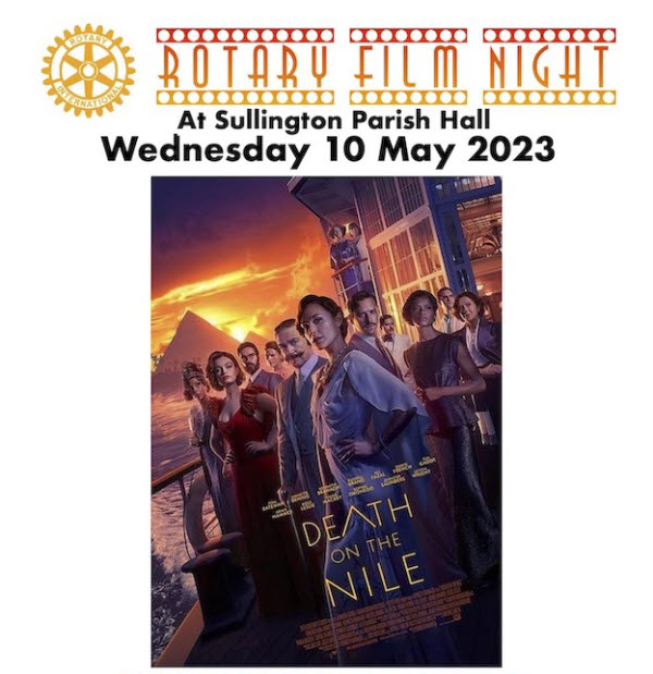 Poster for Death on the Nile film to be shown by Storrington Rotary Club