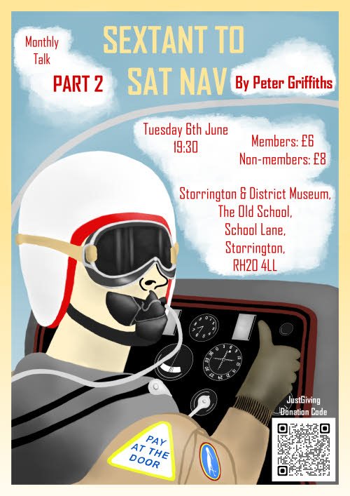 Poster for Storrington Museum: Talk Sextant to Sat Nav, June 6th 2023