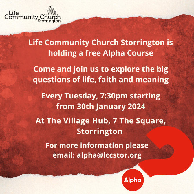Life Community Church - Alpha Course @ The Village Hub | Storrington | England | United Kingdom