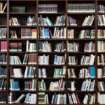 Library book shelves