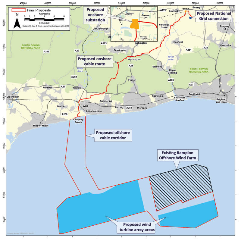 Rampion 2 proposed onshore cable route