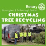 photo of Storrington rotary collecting Christmas trees for recycling