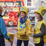 photo of women dressed as daffodils