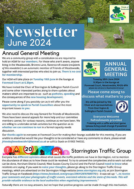 Friends of Meadowside Newsletter June 2024 Page 1