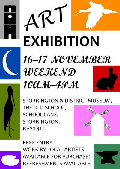 Poster for Art Exhibition at Storrington Museum