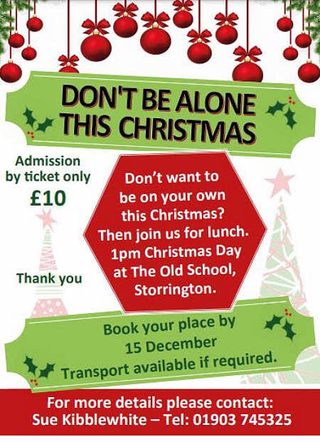 Poster for Storrington Christmas Lunch