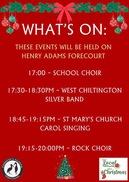Poster for Storrington Christmas Evening 2024