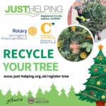 Poster giving details of Rotary Christmas Tree Recycling Scheme