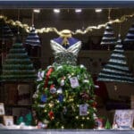 Stitch shop window Christmas display