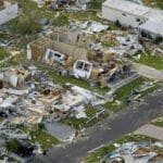 Devastation caused by a hurricane