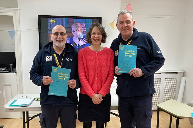 Storrington and Sullington Wardens with certificates for completing Makaton training.
