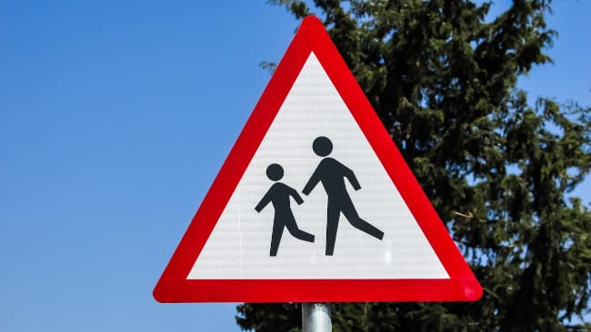 People crossing sign