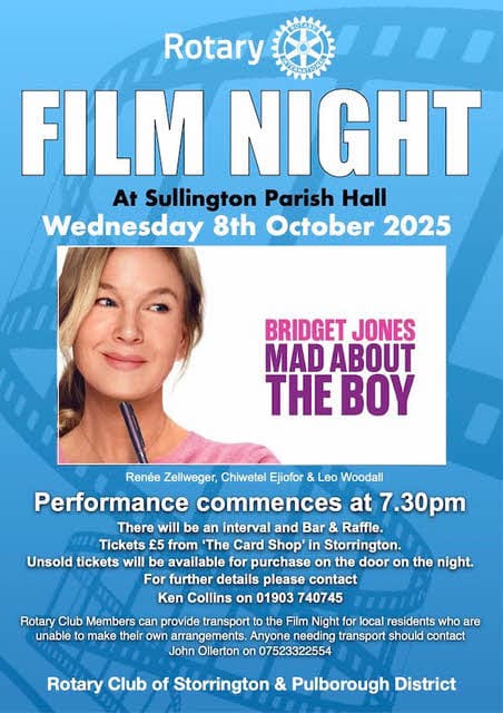 Poster for Storrington Rotary film Mad About the Boy