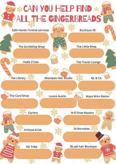 Storrington Christmas Gingerbread Trail leaflet