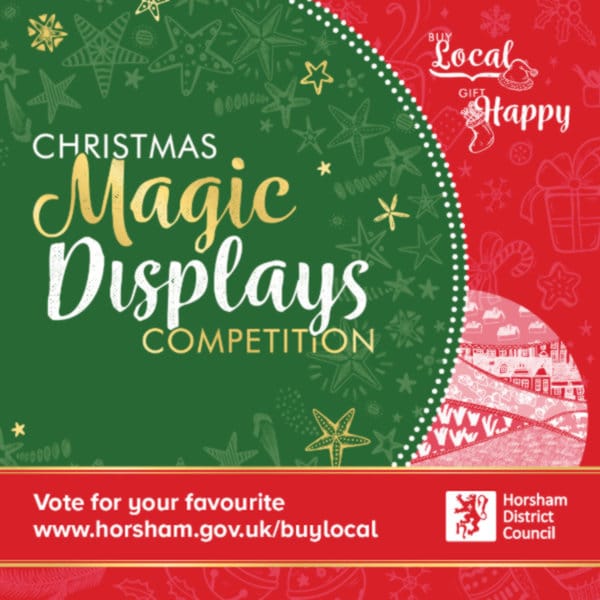 Poster for Christmas Magic Displays Competition in Horsham District