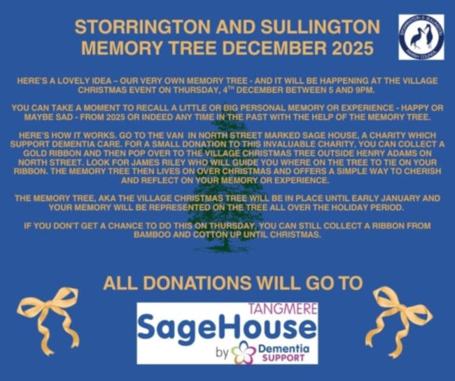 Memory Tree Poster Storrington 2025 - details of Sage House