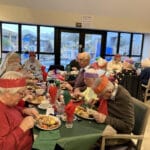 Elderley residents of Storrington at Christmas Dinner organised by Storrington Warden