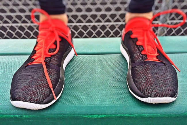 A photo pf feet in running shoes