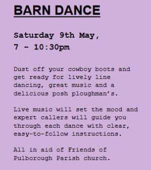 text box about barn dance