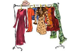 A clothes rack