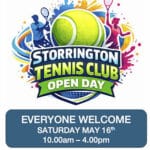 Poster for Storrington Tennis Club Open Day 2026