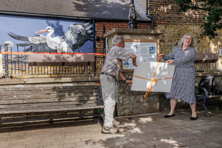 Stork Mural Ceremony