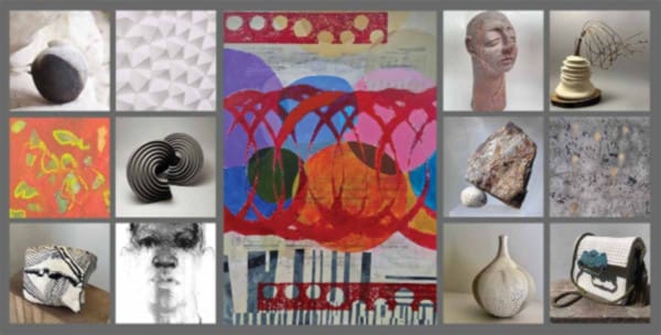 Multiple images of artists work