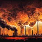 AI image of polluting factory