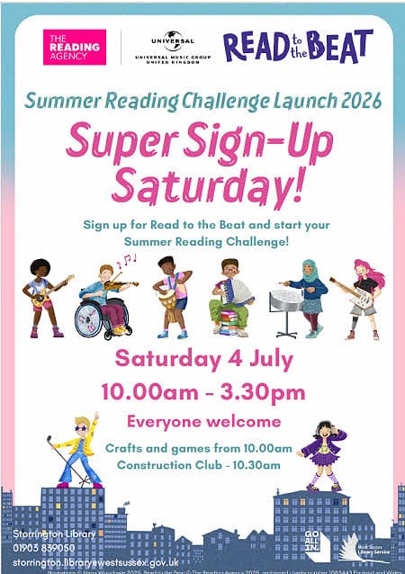 Storrington Library: Summer Reading Challenge 2026 - Super Sign Up Saturday! @ Storrington Library | Storrington | England | United Kingdom