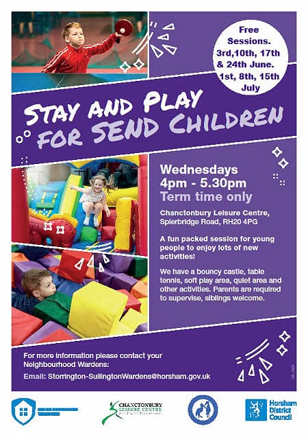 Stay and Play for SEND children @ Chanctonbury Leisure Centre | Storrington | England | United Kingdom