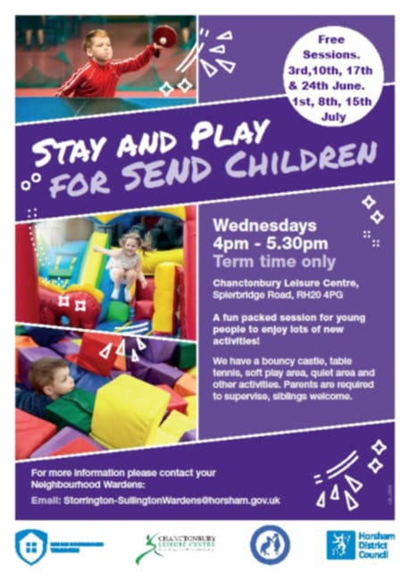 Stay and Play: For SEN and Autistic Children @ Chanctonbury Leisure Centre | Storrington | England | United Kingdom