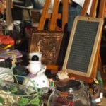 Various items in a garage