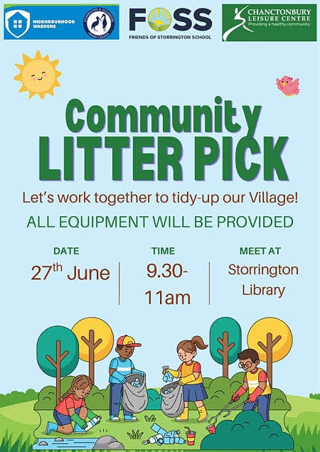 Poster for Community Litter Pick up in Storrington