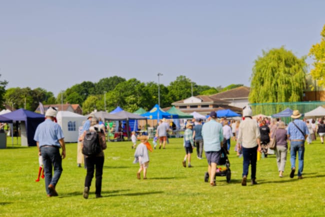 People at the Storrington Stork Festival