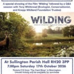 Poster for film Wilding to be shown by Storrington and Pulborough Rotary