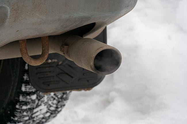 a car exhaust pipe