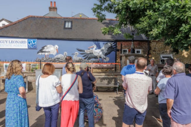 Storrington Stork Mural Unveiling Event