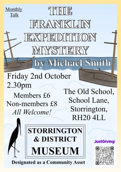 Poster for talk "The Franklin Expedition" talk at Storrington Museum
