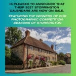 poster for Storrington and District 2027 calendar showing a local cottage.