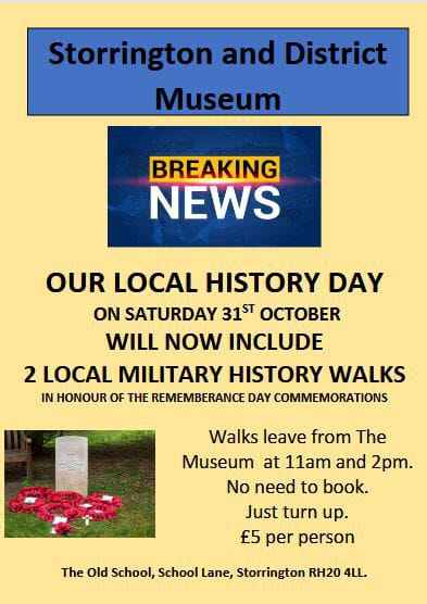 Poster for Military Walk at Storrington Museum